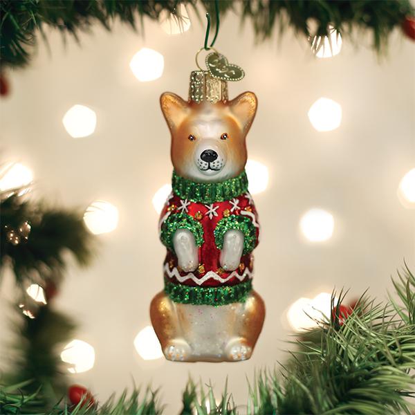 Christmas Corgi Ornament-0