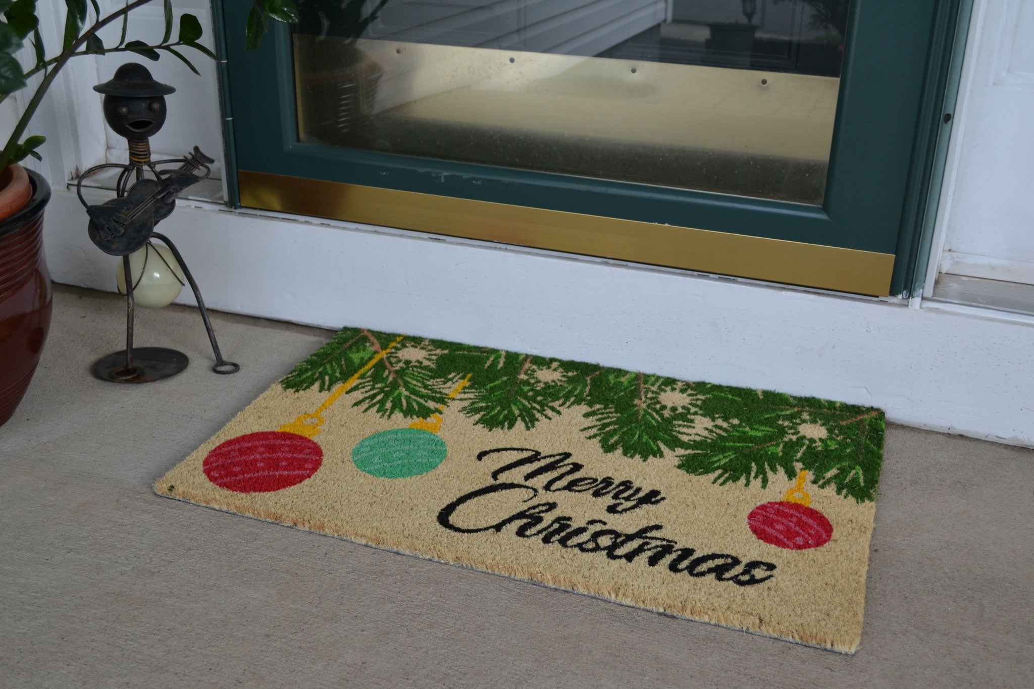 18" X 30" Beige and Red Coir Christmas Merry Christmas Outdoor Christmas Door Mat-4