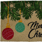 18" X 30" Beige and Red Coir Christmas Merry Christmas Outdoor Christmas Door Mat-2