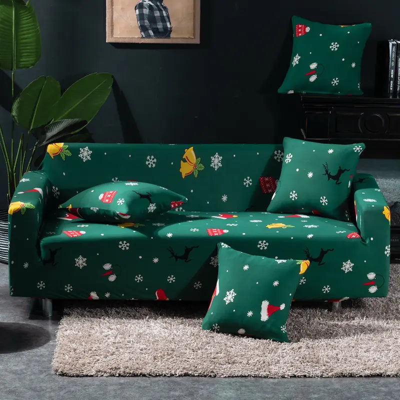 Elastic Sofa Cover Full Set for Christmas Decoration