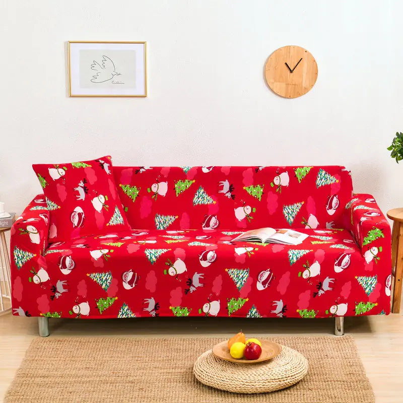 Elastic Sofa Cover Full Set for Christmas Decoration