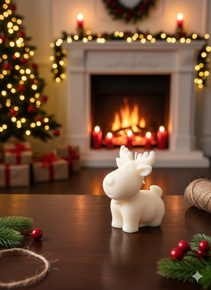 Reindeer Christmas Candle-1